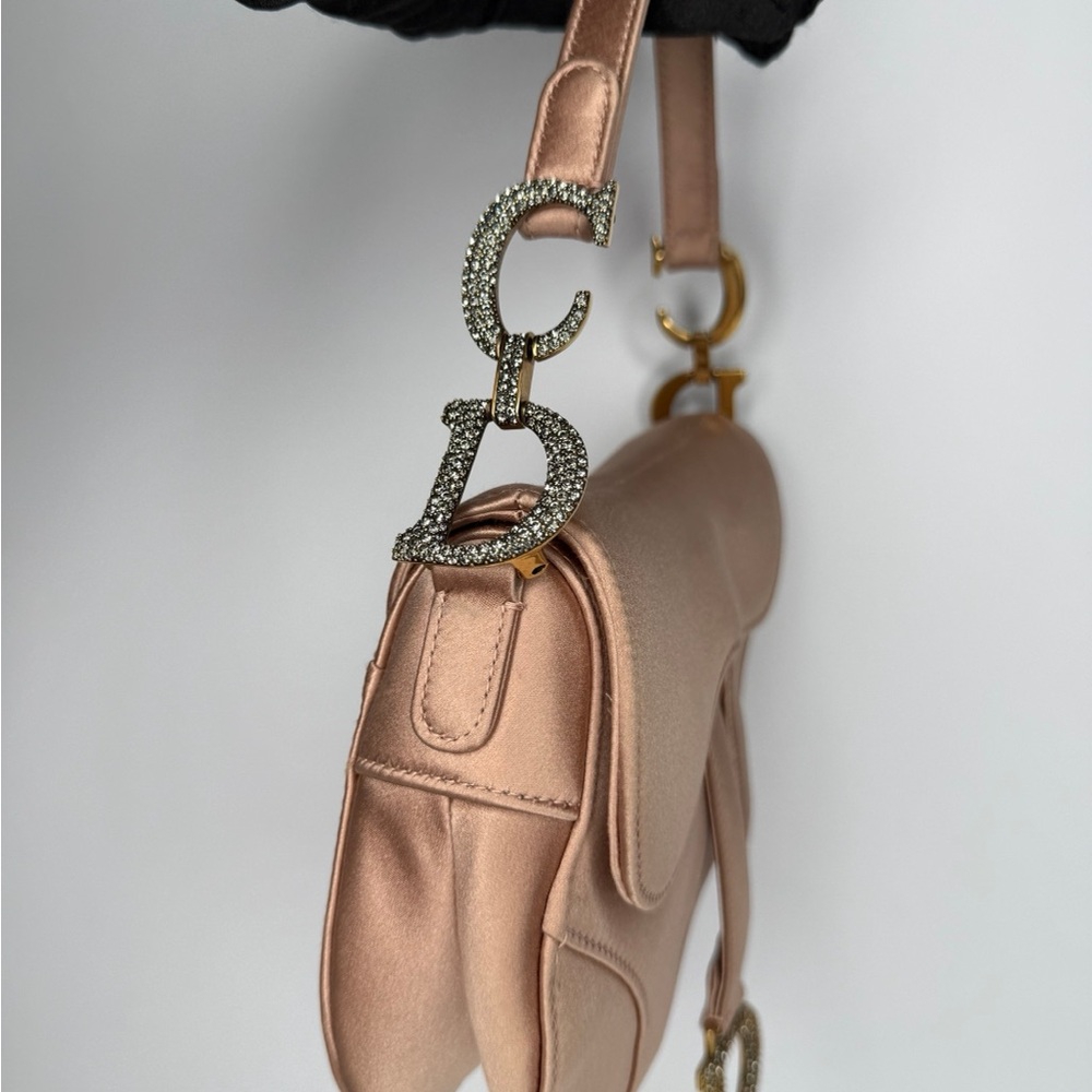 Christian Dior Satin Crystal Mini Saddle Bag
Powder Beige - Picture 2 of 14